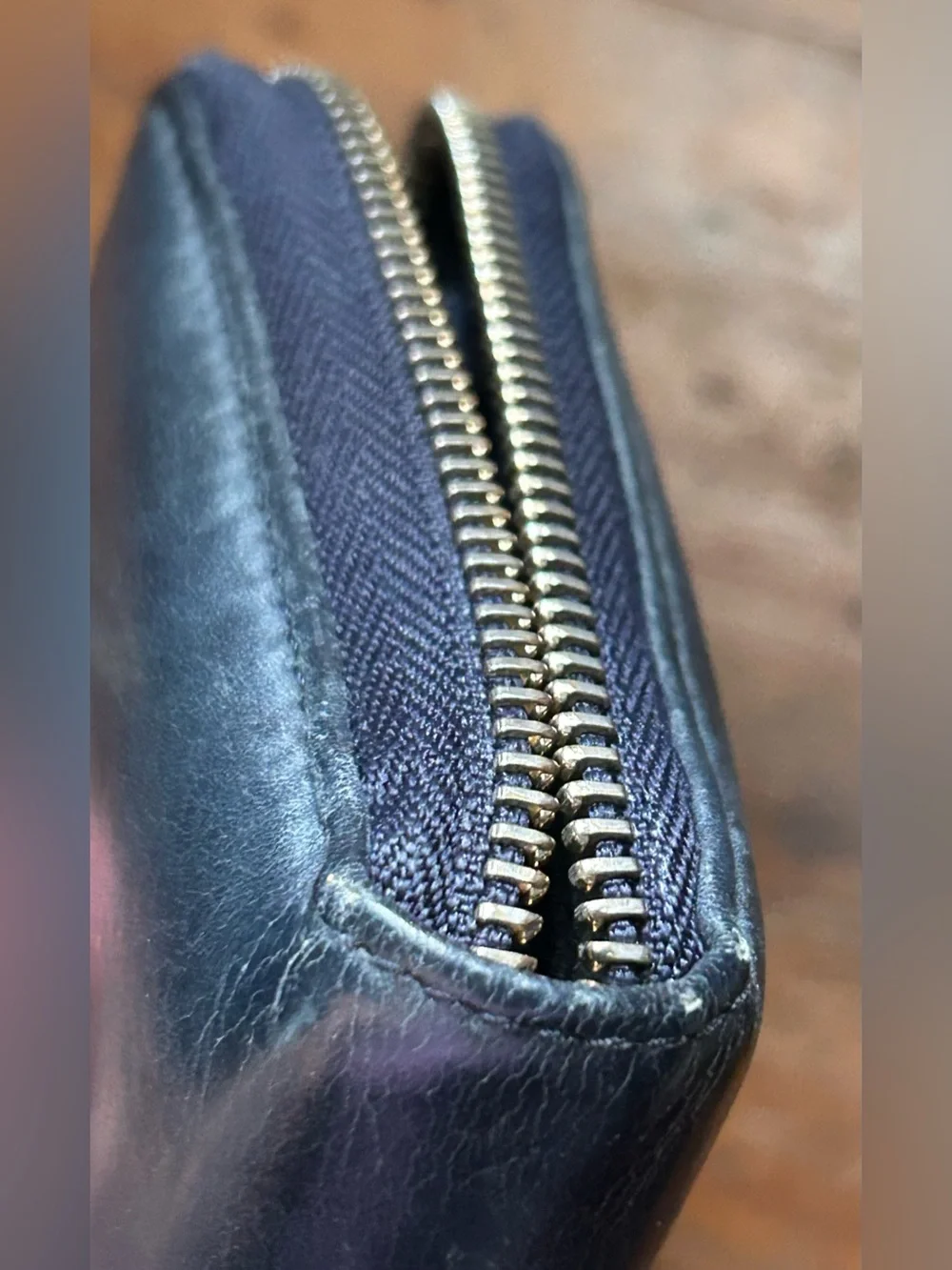 SALE ~ Gucci Navy Blue Zippered Wallet - 100% Authentic